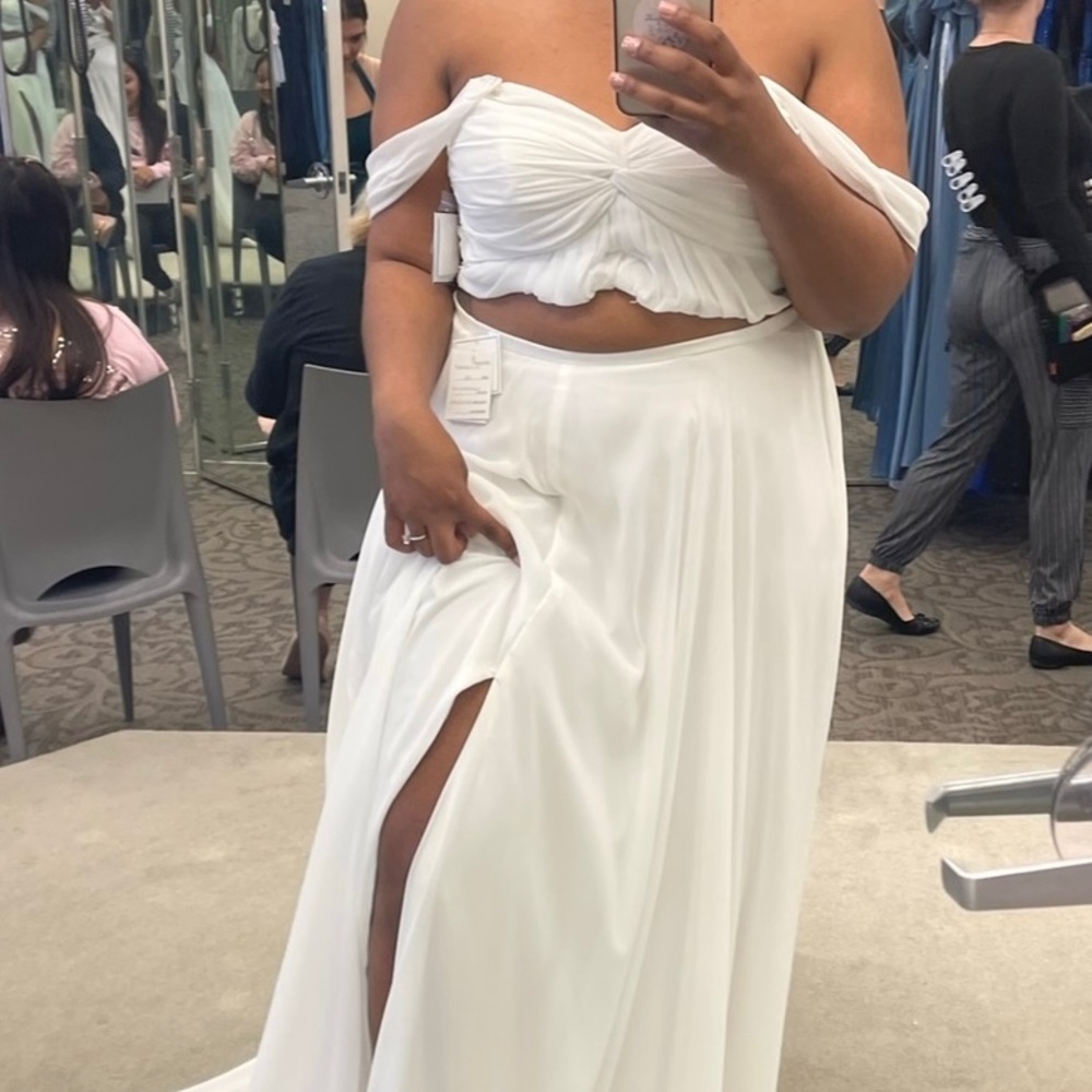 David’s Bridal Two Piece Wedding Dress